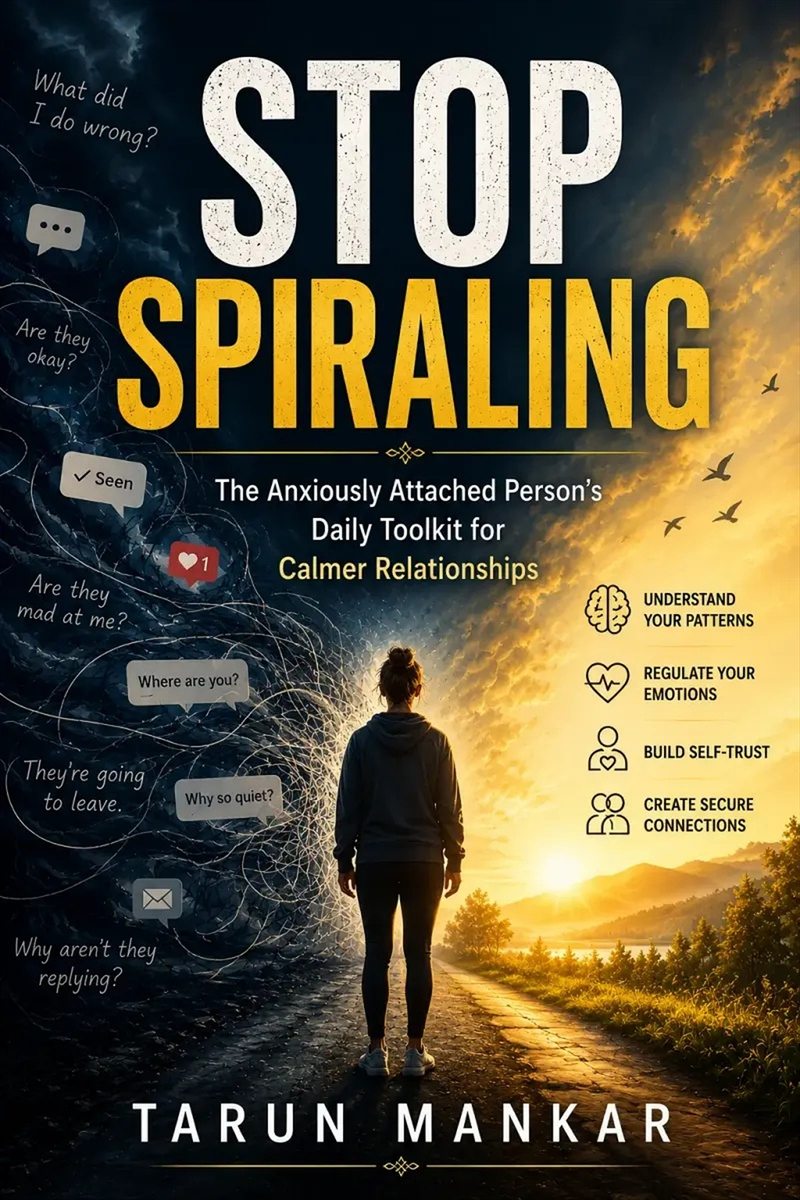 Stop Spiraling Book Cover — Somatic Psychology by Tarun Mankar